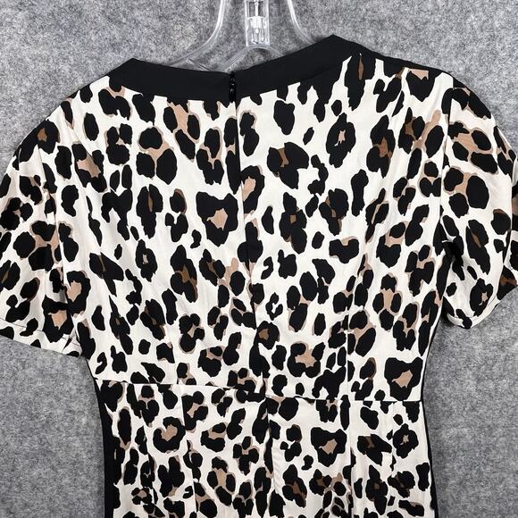 Nanette Lepore Women's Black Short Sleeve Wildlife Sheath Dress Size 2,‎ - Picture 11 of 11